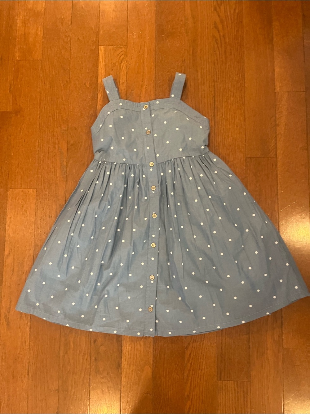 Arabella & Addison Light Blue Polka Dot Button-Front Sundress, size 10, NWT